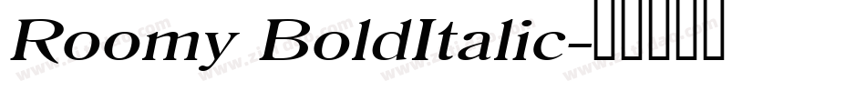 Roomy BoldItalic字体转换